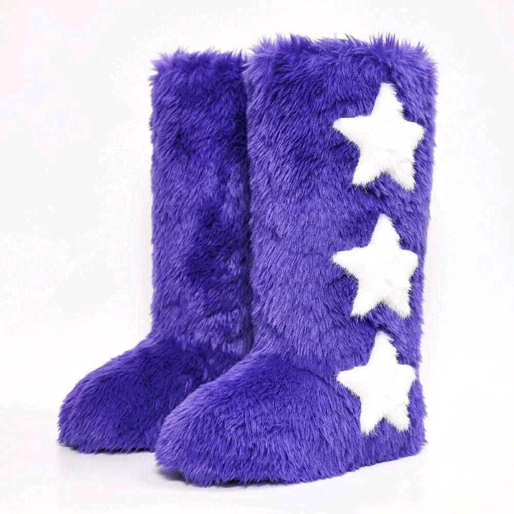 Starbootz Purple fur boots — Starbootz Black Label 2026